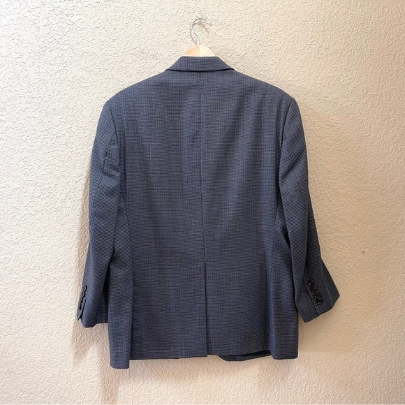 Ralph Lauren Suit Blazer Wool Check Plaid Dillard’s Classic Timeless Blue 40S - Picture 2 of 15